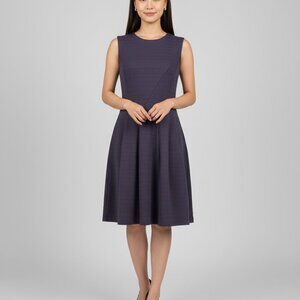 Halogen  Fit & Flare Stretchy Compression swing dress  XL   NAVY